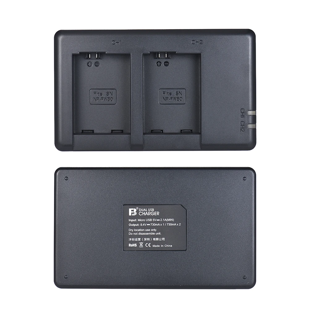 FB NP-FW50 2-х канальный с эффектом приближения c зарядкой Micro-USB Вход Камера Батарея Зарядное устройство для sony Альфа a6500 a6300 a6000 a7s a7 a7s ii a7s a5100 a5000 a7r