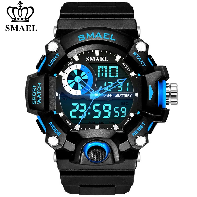 Часы smael мужские военные армейские s часы Reloj электронные светодиодные спортивные