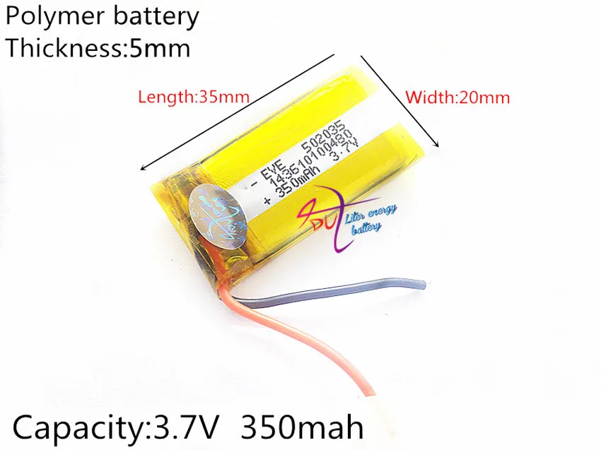 502035 3,7 V 350MAH IRiver N10 bluetooth-диктофон аккумулятор 3,7 V литий-полимерный аккумулятор портативные аккумуляторы для рации