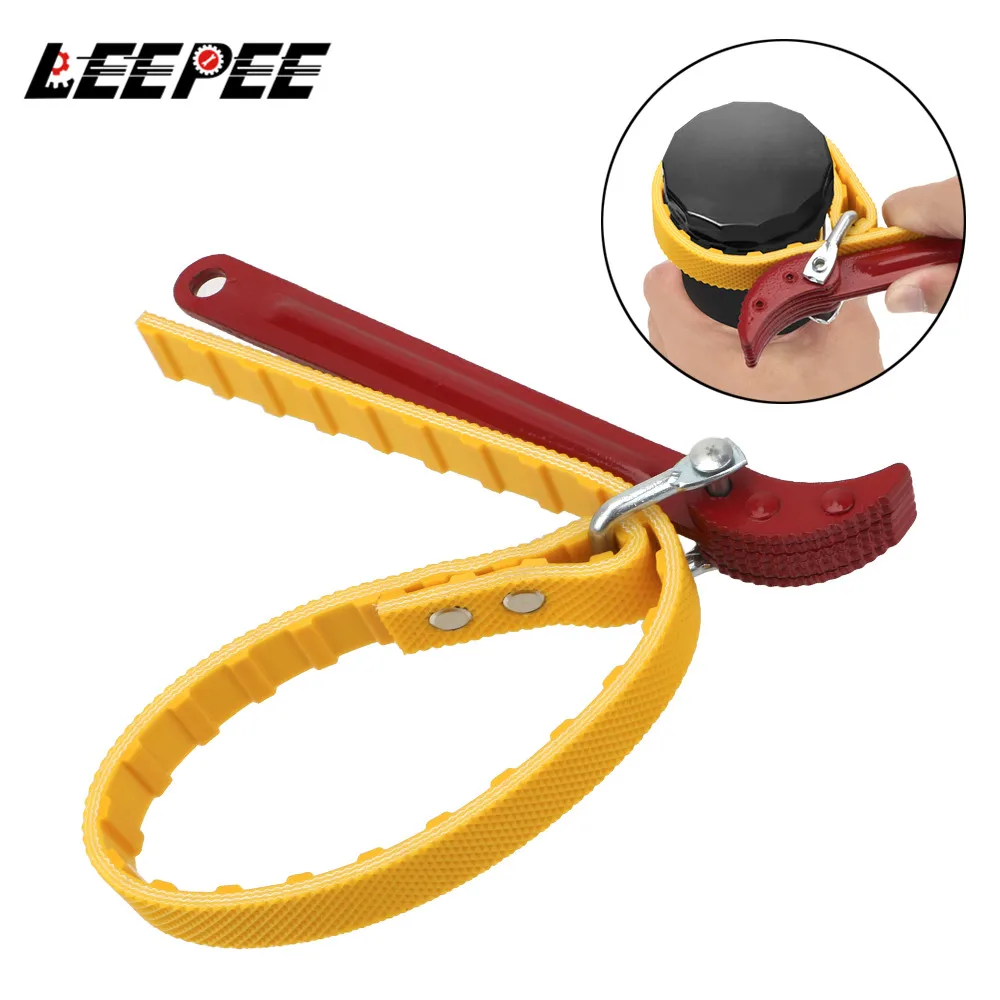 Adjustable Strap Opener Chain Oil Filter Belt Wrench Puller Spanner
