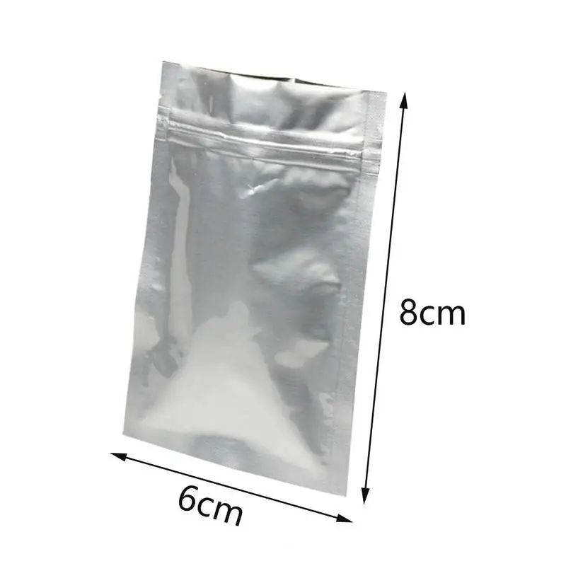 50pcs/pack 6*8cm Aluminum Foil Packaging Bag Ziplock Bag Vacuum Flat Bottom Foil Bag Nut Food Sealed Bag Kitchen Tools