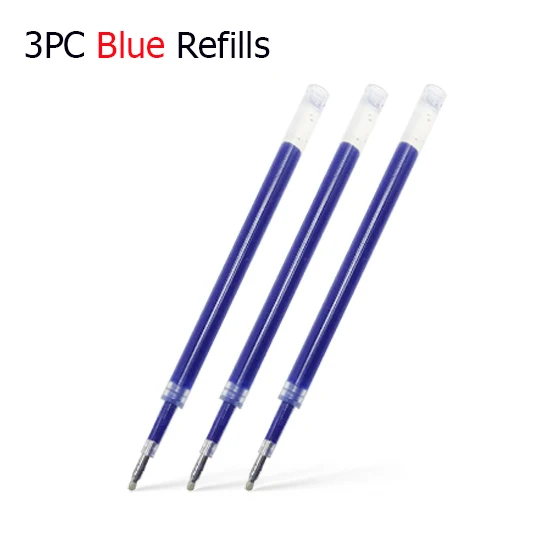 3pcs Blue ink Оригинальная ручка-знак Xiaomi Mijia 0,5 мм, швейцарская сменная ручка, японские черные чернила, шариковая ручка(черная/синяя) для школы и офиса - Цвет: 3pcs Blue ink