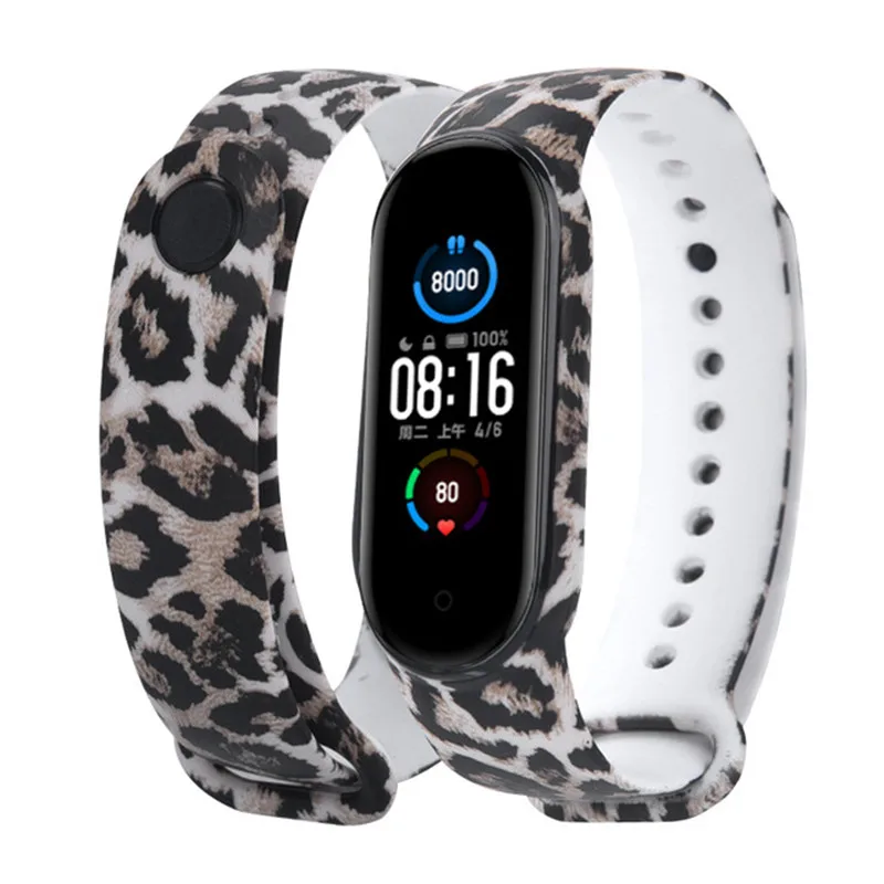 Graffiti style Strap For XiaoMi Mi Band 3 4 5 6 Silicone Wrist Strap For XiaoMi MiBand 6 sports strap for mi band 5 3 4 bracelet