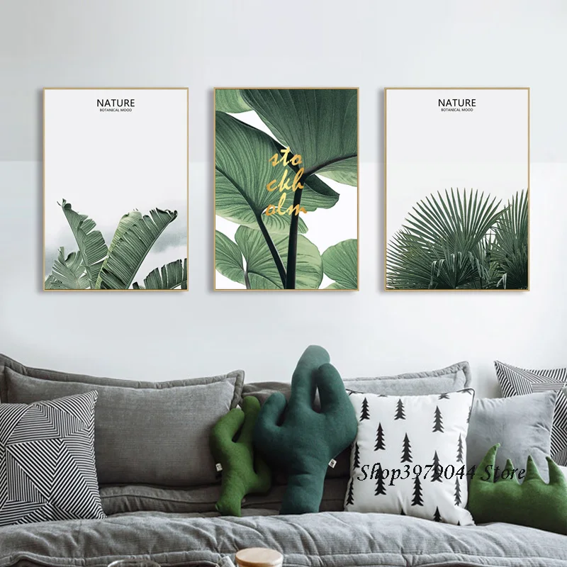 Куадросские настенные художественные картины на холсте скандинавские Зеленые