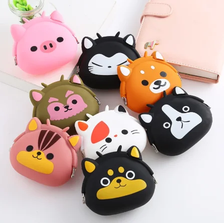Monedero pequeño de silicona con forma de Animal para mujer, cartera pequeña de Animal, bolso para llaves, regalo niños, bolsas para auriculares con Bluetooth, novedad de 2021 - AliExpress Maletas y bolsas