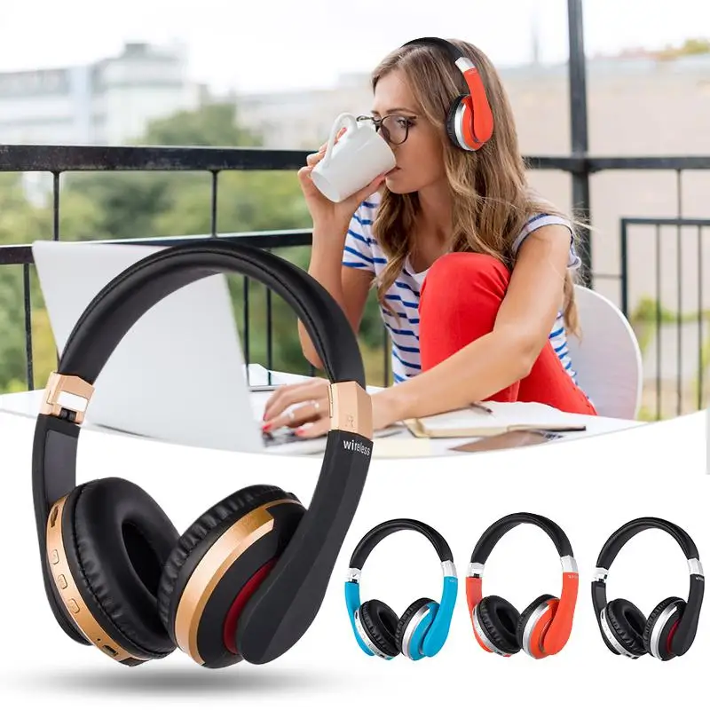 BEESCLOVER беспроводные Bluetooth наушники Складная гарнитура стерео наушники с микрофоном Поддержка TF карты для IPad мобильного телефона