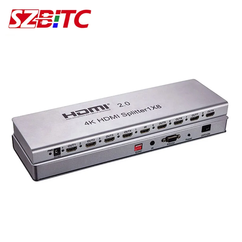 SZBITC HDMI 2 0 разделитель 1x4 1x8 4K @ 60 Гц 1 в 8 Выход распределитель преобразователь с EDID
