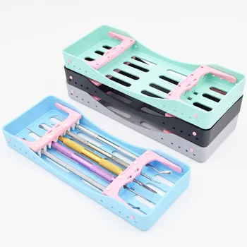 

1 pcs Dental Plastic Sterilization Rack Surgical Instrument Sterilization Box Dental Disinfection Box Dentist Tools