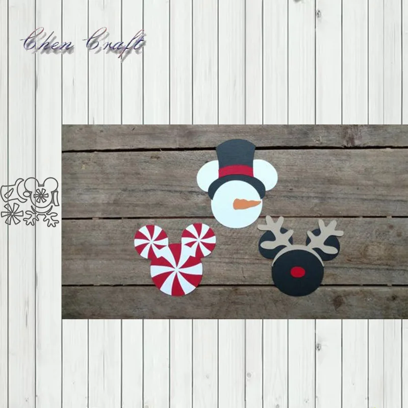 

Snowman windmill reindeer Metal Cutting Dies Stencils Die Cut for DIY Scrapbooking Album Paper Card Embossing