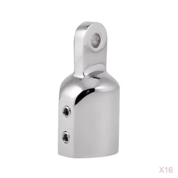 16pcs Eye End Cap Bimini Top Fitting/Hardware 1 inch Marine 316 Stainless Steel