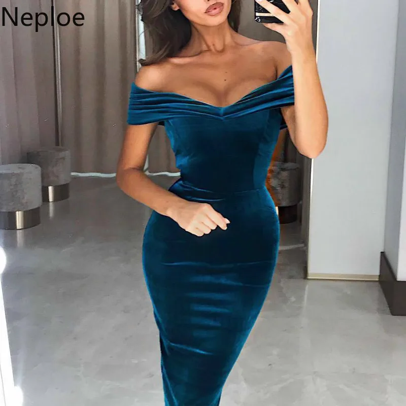 Neploe сексуальная Slash шеи без бретелек с открытыми плечами С эластичной резинкой