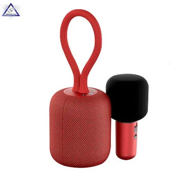 

Wearable Bluetooth KTV Sound System Speakers wirless microphone speaker set for skype 15W bluetooth microphone karaoke kids