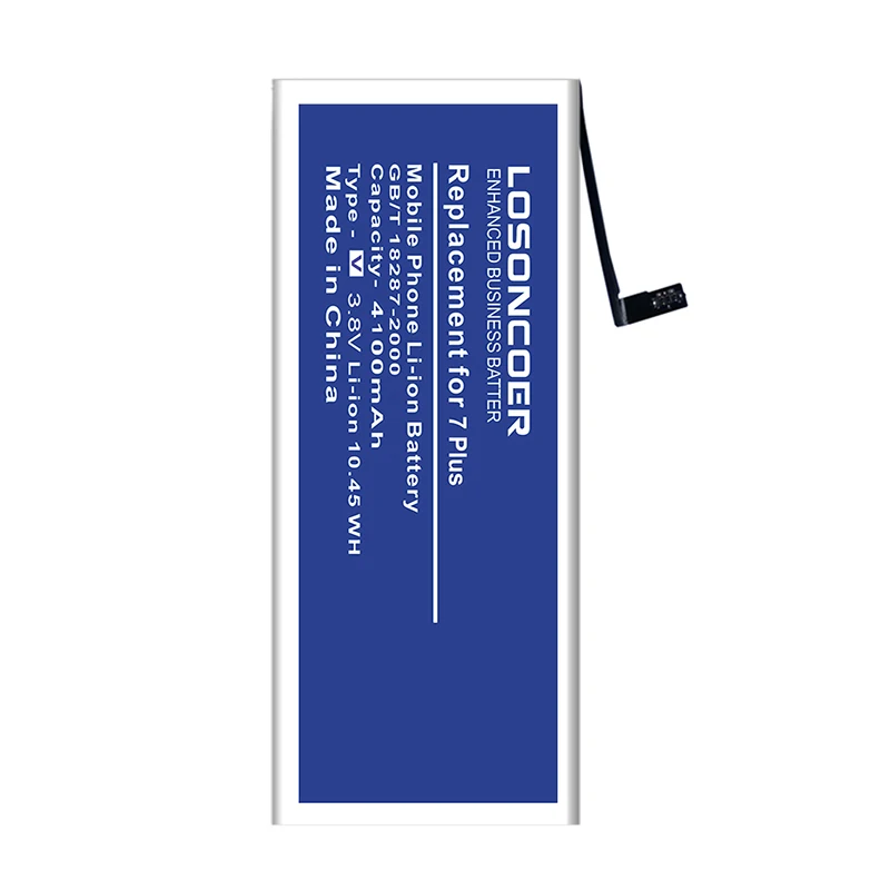 LOSONCOER 4100mAh для Apple iPhone 7 Plus батареи мобильного телефона Подарочные инструменты+ наклейки сменные батареи с бесплатным набором инструментов