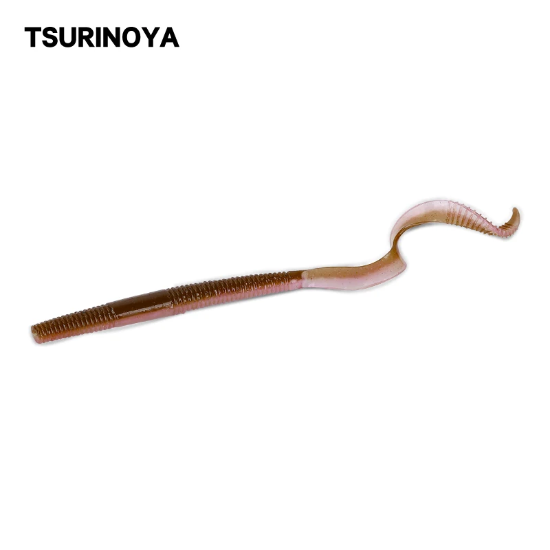 TSURINOYA, мягкая рыболовная приманка, фантом, земляной червь, DW-R24, 110 мм, 4,5 г, 6 шт., искушение запаха, мягкая рыболовная приманка, искусственные черви