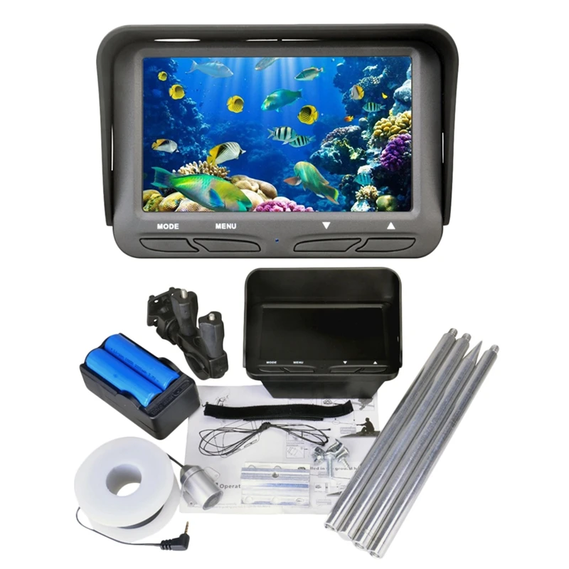 

Underwater Ice Video Fishing Tools Camera 4.3 Inch Lcd Monitor 6 Led 720P Night View Fish Camera 30M Cable Fish Finder Ff118(Us