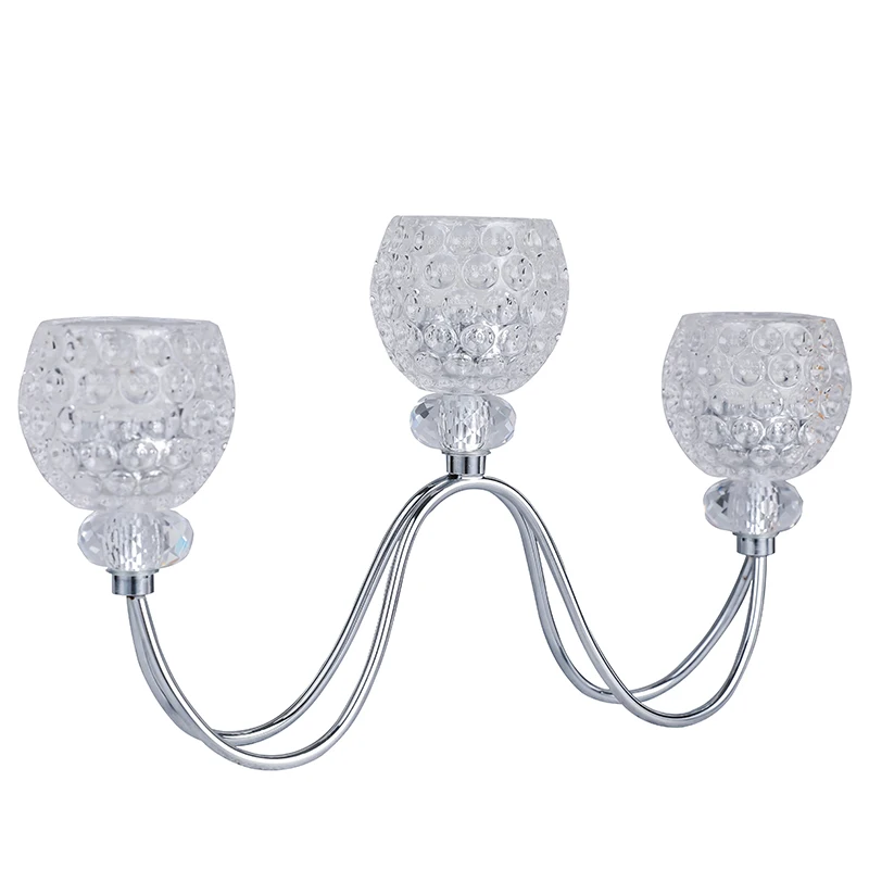 Хрустальные подсвечники 3 дужки с держателями держатель канделябры декоративные