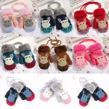 1 пара, рождественские детские перчатки унисекс, зимние вязаные варежки, теплые перчатки, подарок для детей