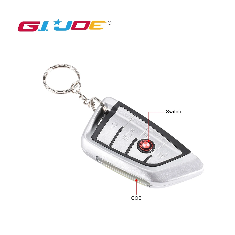 Gijoe Led キーホルダー懐中電灯ポータブルミニライト防水プラスチックシェル内蔵バッテリー 2 モード Cob 検索ランプ Led Flashlights Aliexpress