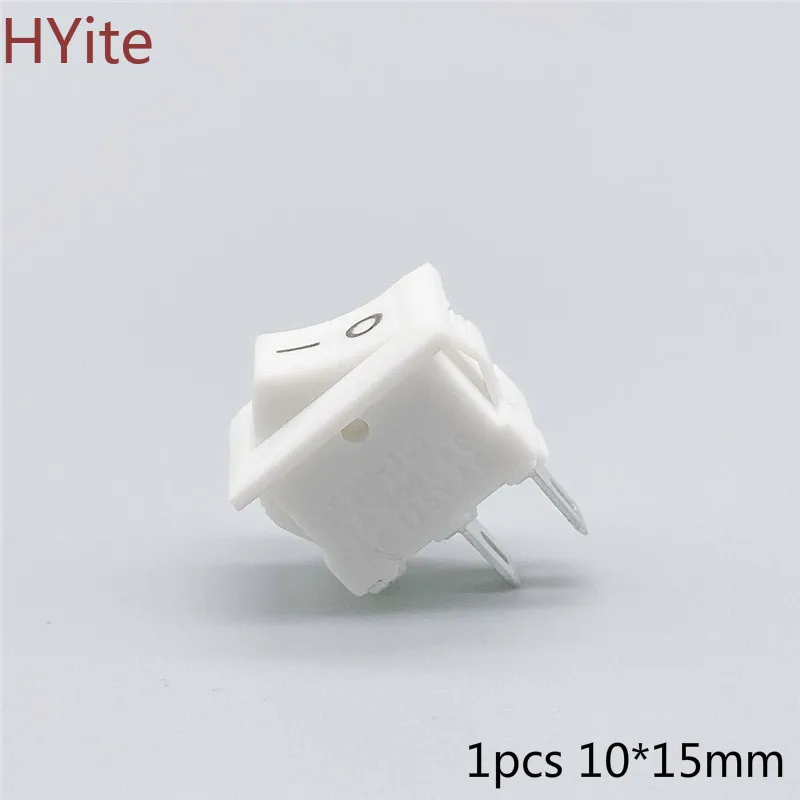 1 шт. 10*15 мм 2PIN переключатель включения/выключения лодки 3A 250VAC/6A 125VAC белый красный