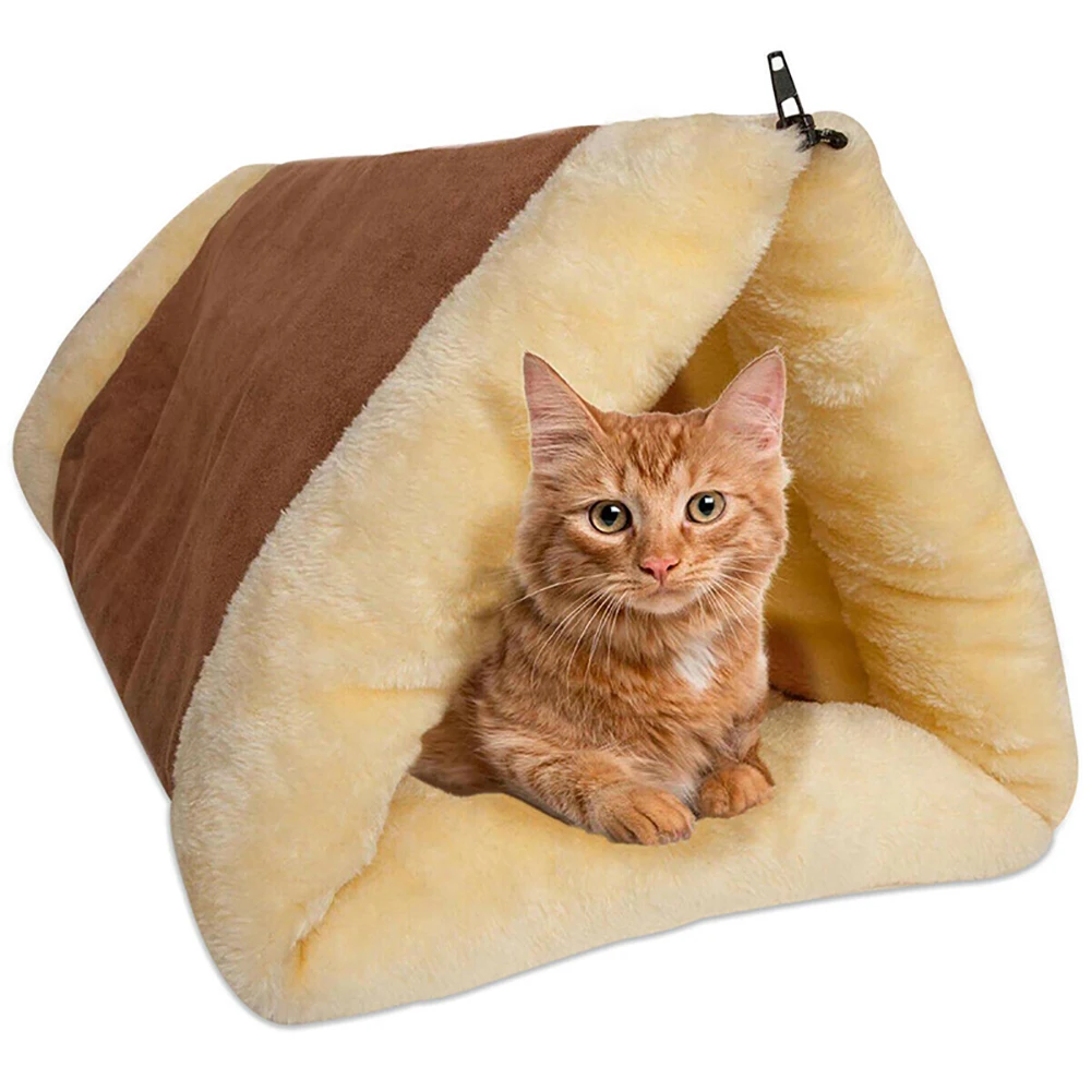 2-in-1 Cat Dog Bed Washable Soft Animal Puppy Tunnel Sleeping Mat Pad Sofa Foldable Winter Plush Pet Sleeping Bed Pet Supplies