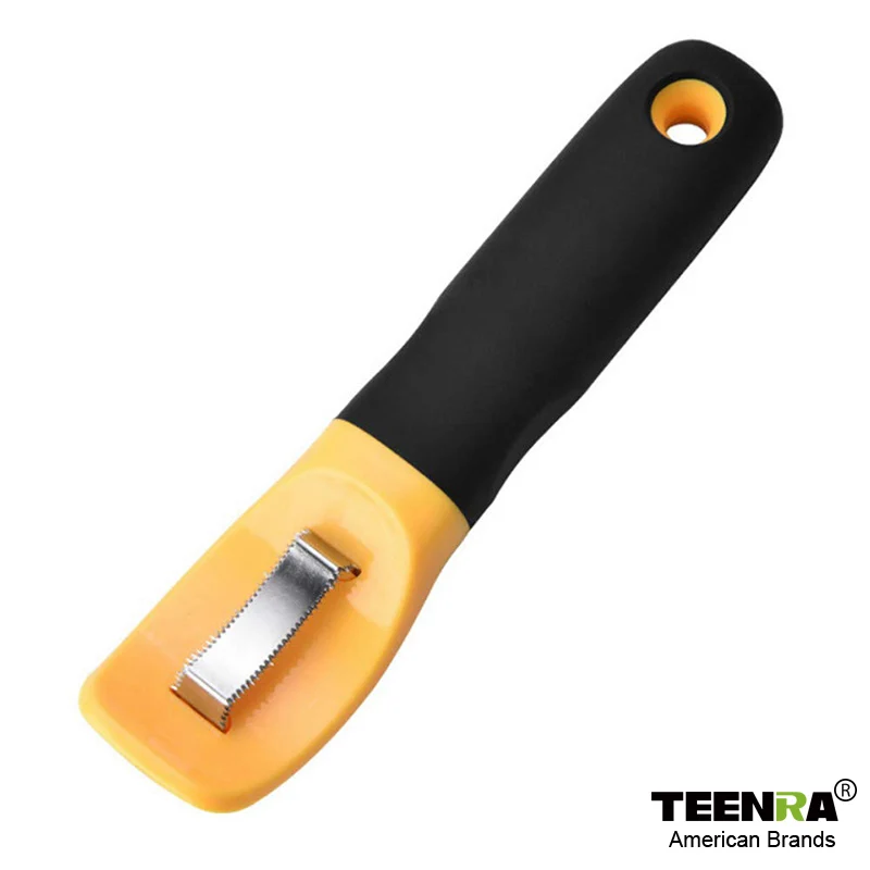 Yellow TEENRA 1 шт. из нержавеющей стали кукурузный строгальный молотилка нож для кукурузы быстрая Чистка кукурузы строгальная бритва овощные инструменты - Цвет: Yellow