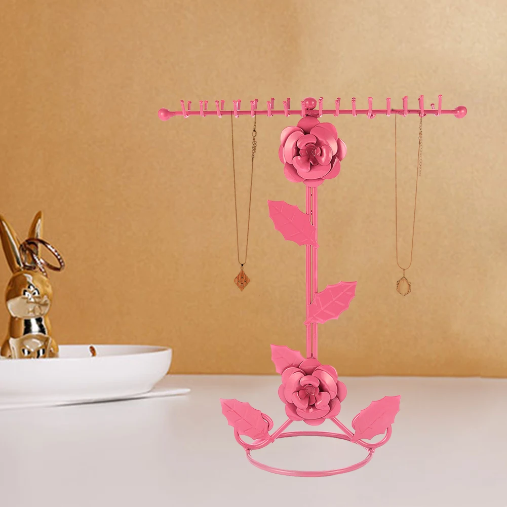 Home and Living Organizer Jewelry Holder Earring Stand with Hooks Metal Earring Rack
