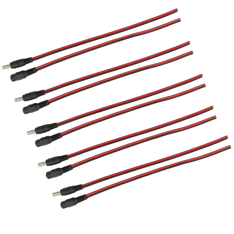 12V 5A DC коннекторами 5,5x2,1 мм DC Мощность соединительный кабель Мужской Женский Разъем для видеонаблюдения Камера Мощность адаптер инструменты для наращивания волос