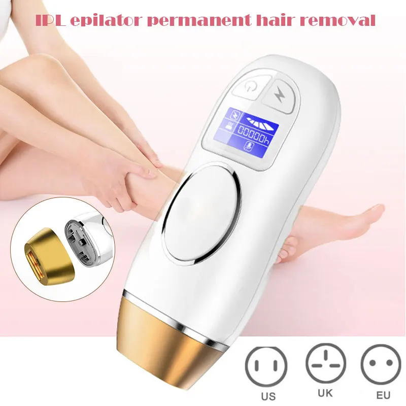 Remoção do Cabelo Surtos Permanente Tocando Display Lcd Depilador Trimmer 2020 400k Ipl
