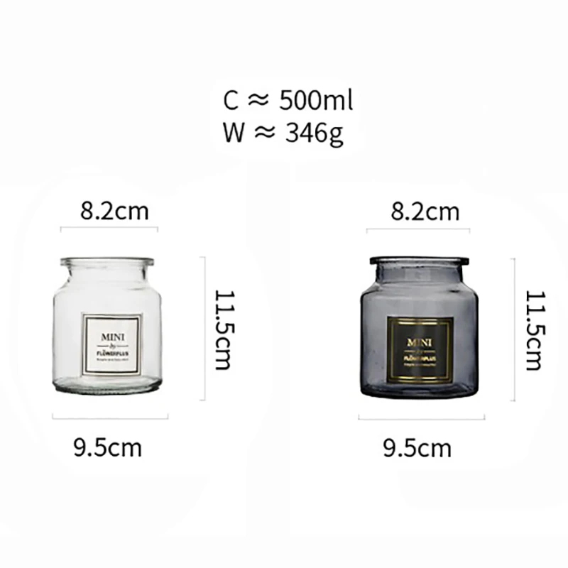 Скандинавские шикарные стеклянные бутылки для хранения скандинавские ваза