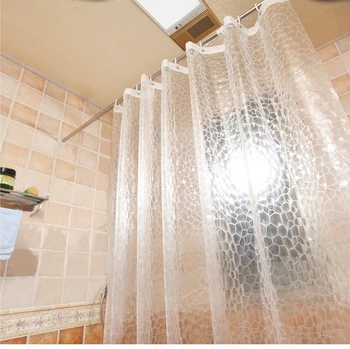 

Semi Transparent Mildew Thickening Bathroom Curtains Home Bathroom Waterproof Shower Curtain Multiple Sizes