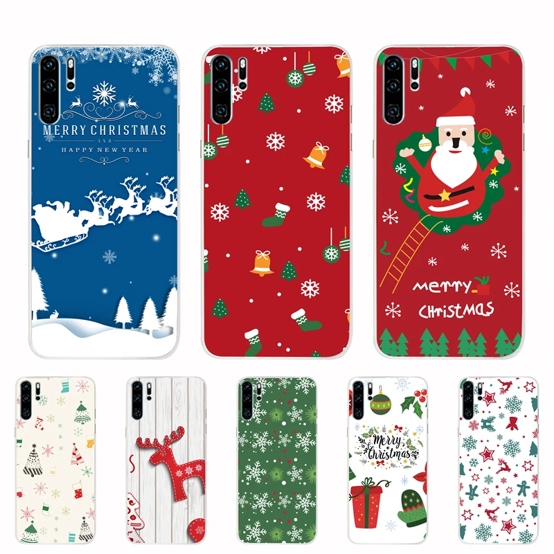 Красивый Рождественский Снеговик чехол для huawei P30 Pro Lite Coque Мягкий силиконовый