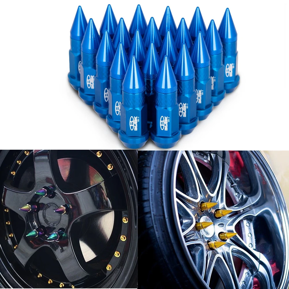 FCD 20pcs 12x1.5 Extended Spike Tuner Wheel Rim Lug Nuts Tire Screw Refit Neo Chrome FCD 20pcs 12x1.5 Extended Spike Tuner Wheel Rim Lug Nuts Tire Screw Refit Neo Chrome