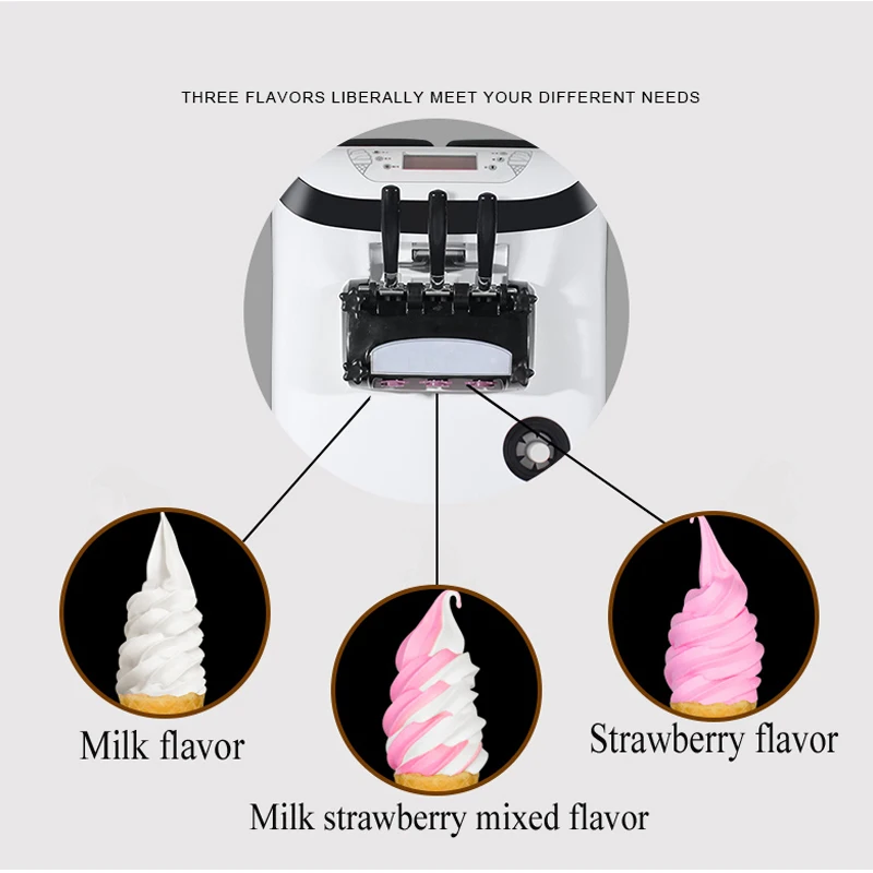 Commercial soft serve Ice cream machine electric 36-42L/H R22 or R404A flavors sweet cone ice cream maker 110V/220V