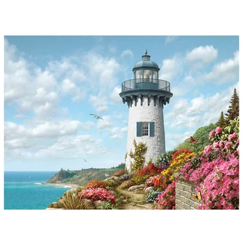 

1000 Piece Jigsaw Puzzles For Adults Kids, Jigsaw Intellectual Educational Game Difficult and Challenge/Lighthouse