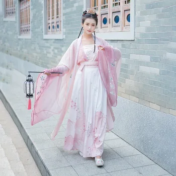 

Hanfu Female Chinese Style Costume Fairy Elegant Embroidery Antique Waist-ru Qun Hanfu for Women