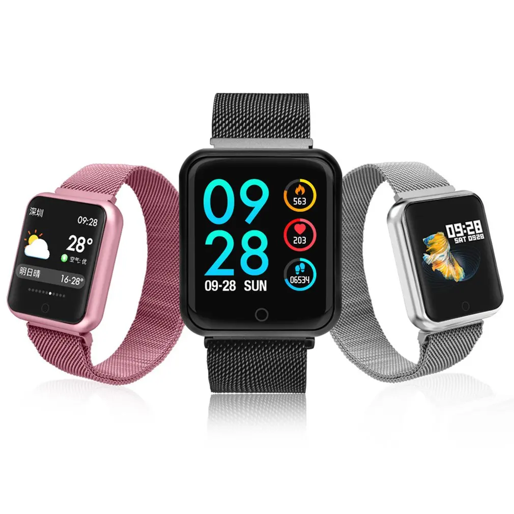 Steel Strip Color Screen Depth Waterproof Exercise Heart Rate Long Time Standby Swimming Step P68 Smart Bracelet
