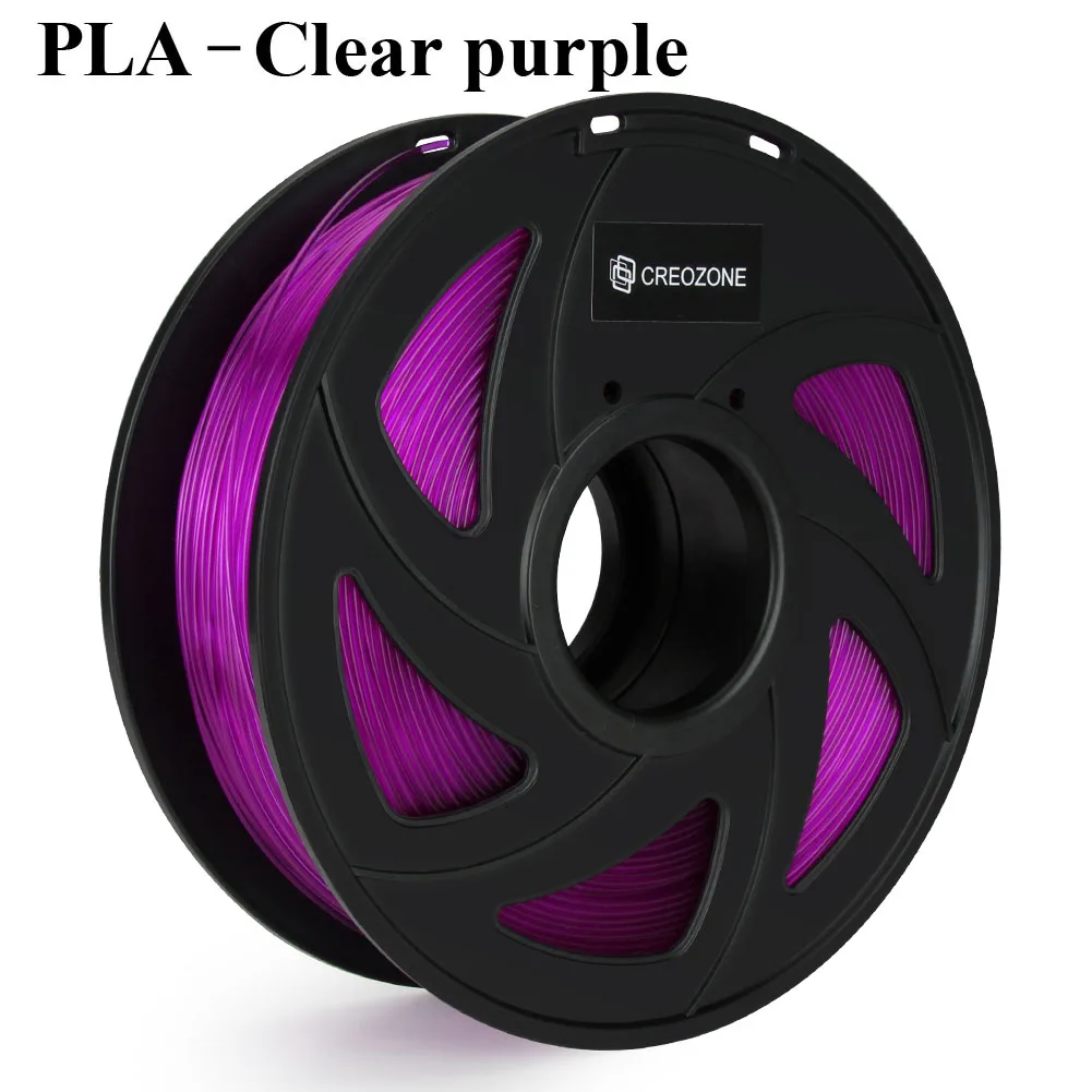 PLA-Clear-Purple 3D нить CREOZONE 1,75 мм 1 кг PLA ABS TPU PETG углеродная новая шелковая нить 3D пластиковая нить для принтера из России и Испании - Цвет: PLA-Clear-Purple