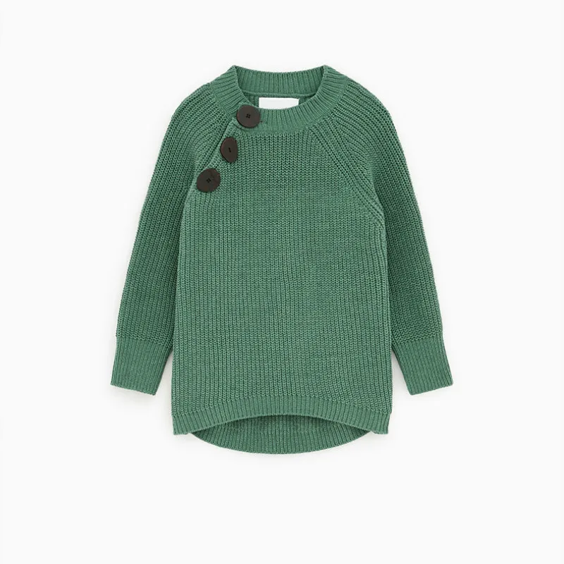

Baby Girls Sweaters Toddler Autumn Winter Knitted Sweater Solid Candy Color Warm Clothes for 1-6Y Kids