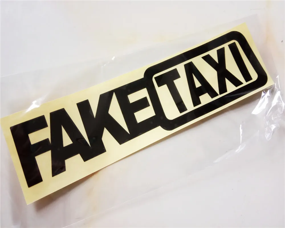 50 шт., виниловые наклейки на окна автомобиля, забавные поддельные такси, FAKETAXI, автомобильные багажники, предупреждающие надписи - Название цвета: 50PCS B