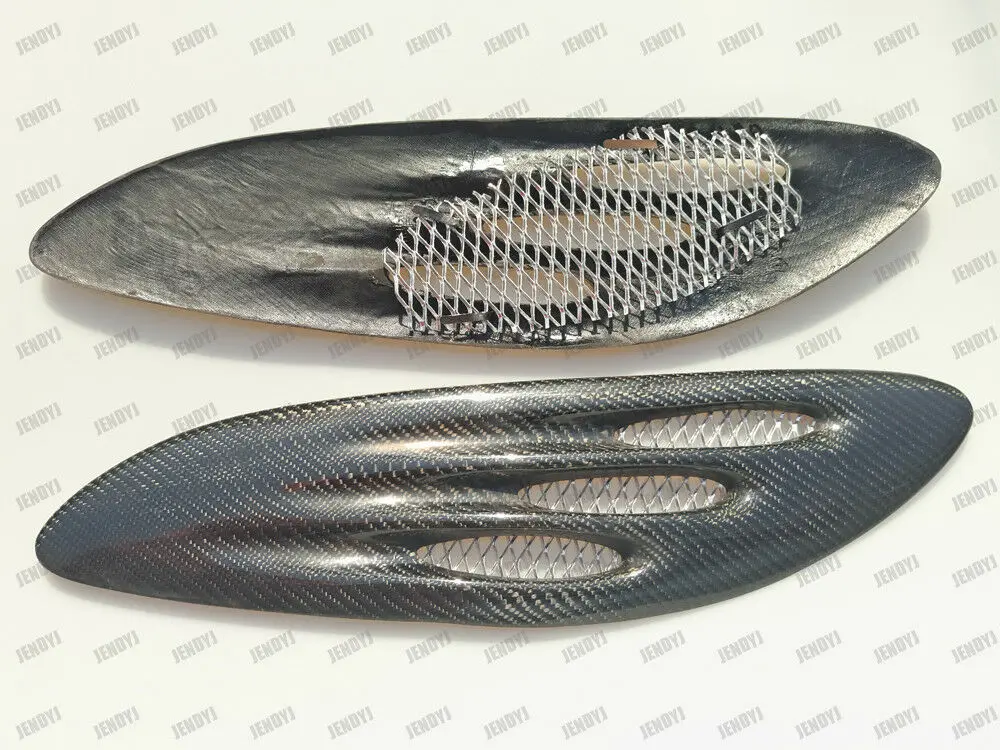 Pair of 40CM*11CM Universal Carbon Fiber Fender Hood Bonnet Scoops Vents Type 09