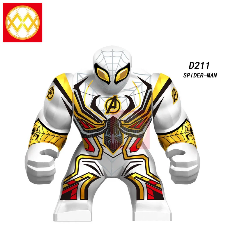 50 шт./лот XH1259 большой Thanos Infinity Gauntlet камни Мстители Endgame Халк Iran Man человек паук супер герои строительные блоки игрушка - Цвет: Шоколад