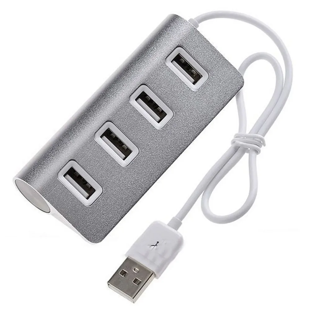 Usb-концентратор высокоскоростной мини 4 порта USB2.0 концентратор для настольного ноутбука из алюминиевого сплава