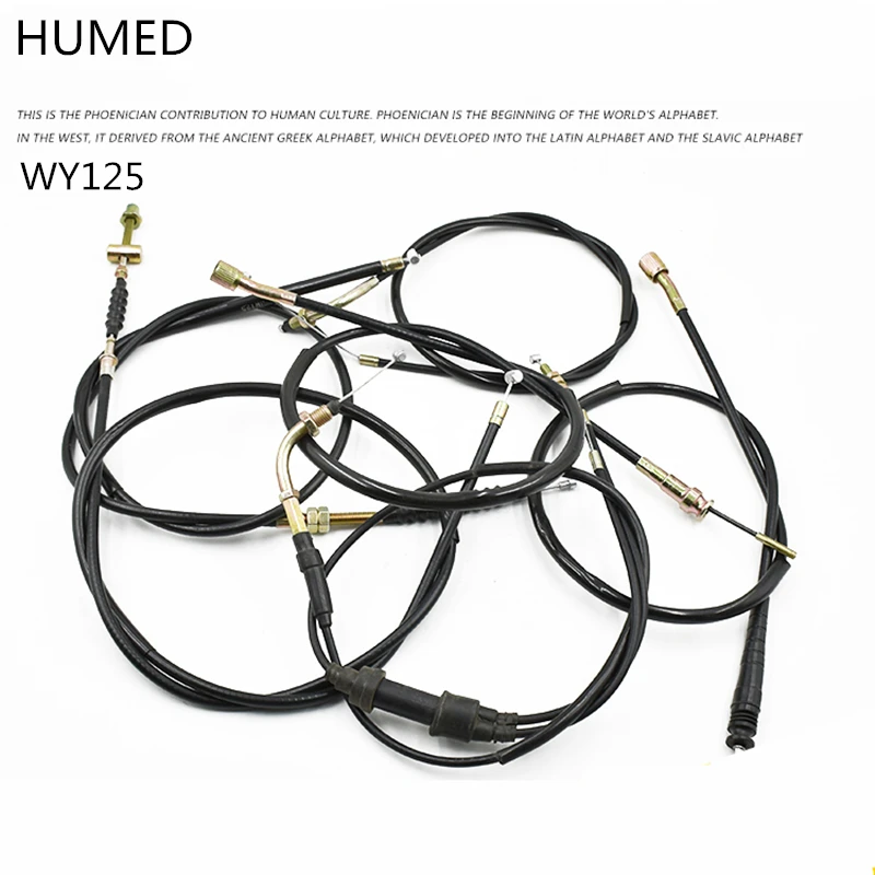 

WY125 Motorcycle Throttle Brake Speedometer Speedo Clutch Cables Lines