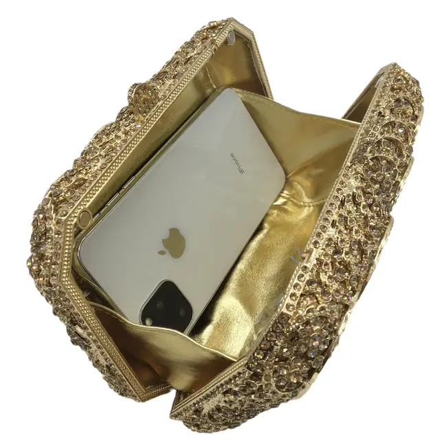 Amazon Gold Evening Bag Wedding Gold/silver Crystal Diamond