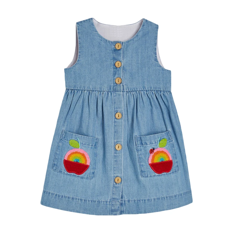 S0685 same picture Little maven Девушки одеваются Cherry Sequin Детское праздничное платье для детской одежды Лето Новорожденных девочек Платье Животных Аппликация Vestido - Цвет: S0685 same picture