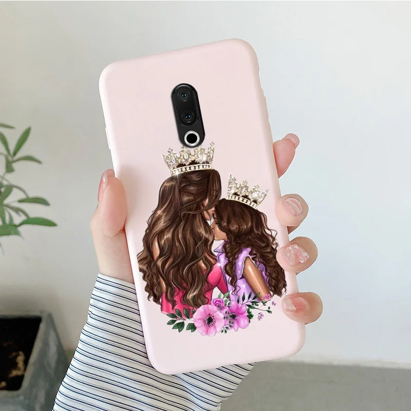 For Meizu 15 Case Candy Fashion Mother And Daughter Fundas Shell For Meizu 15 PLus Shockproof Matte Painted Phone Cover meizu phone case with stones craft Cases For Meizu