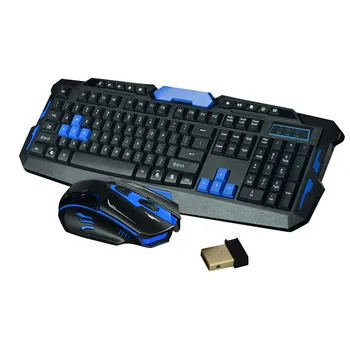 

Wireless 2.4Ghz Gaming Keyboard + Mouse Combo Waterproof Optical Multimedia USB Mechanical Set HJ55
