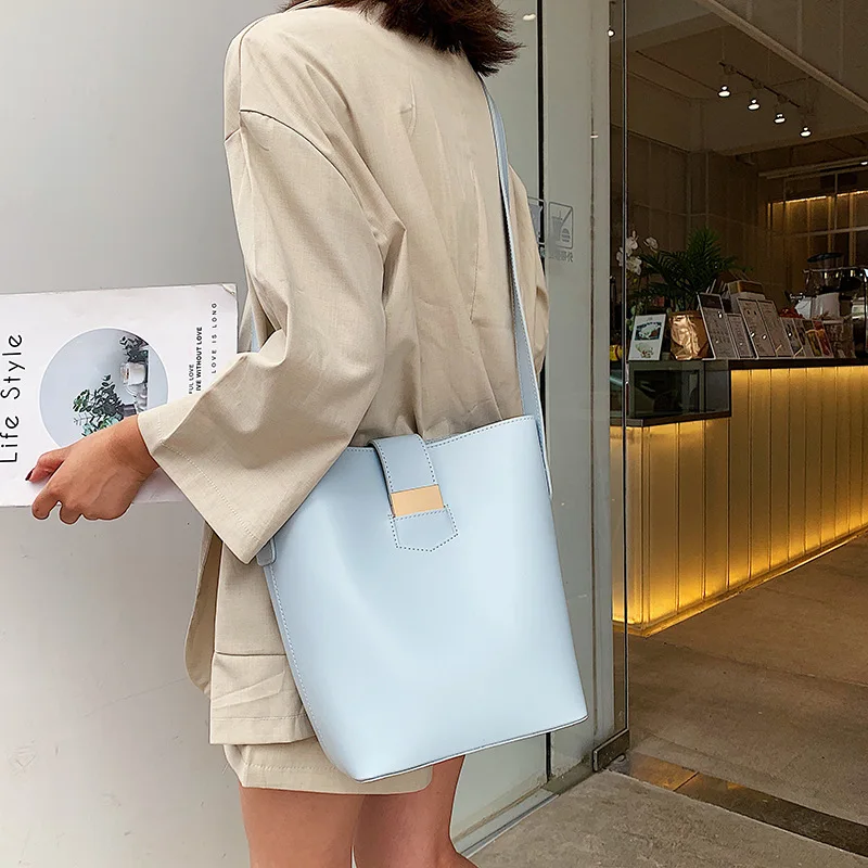 Новинка 2019 летняя популярная сумка мессенджер маленькая свежая ведро|Сумки с