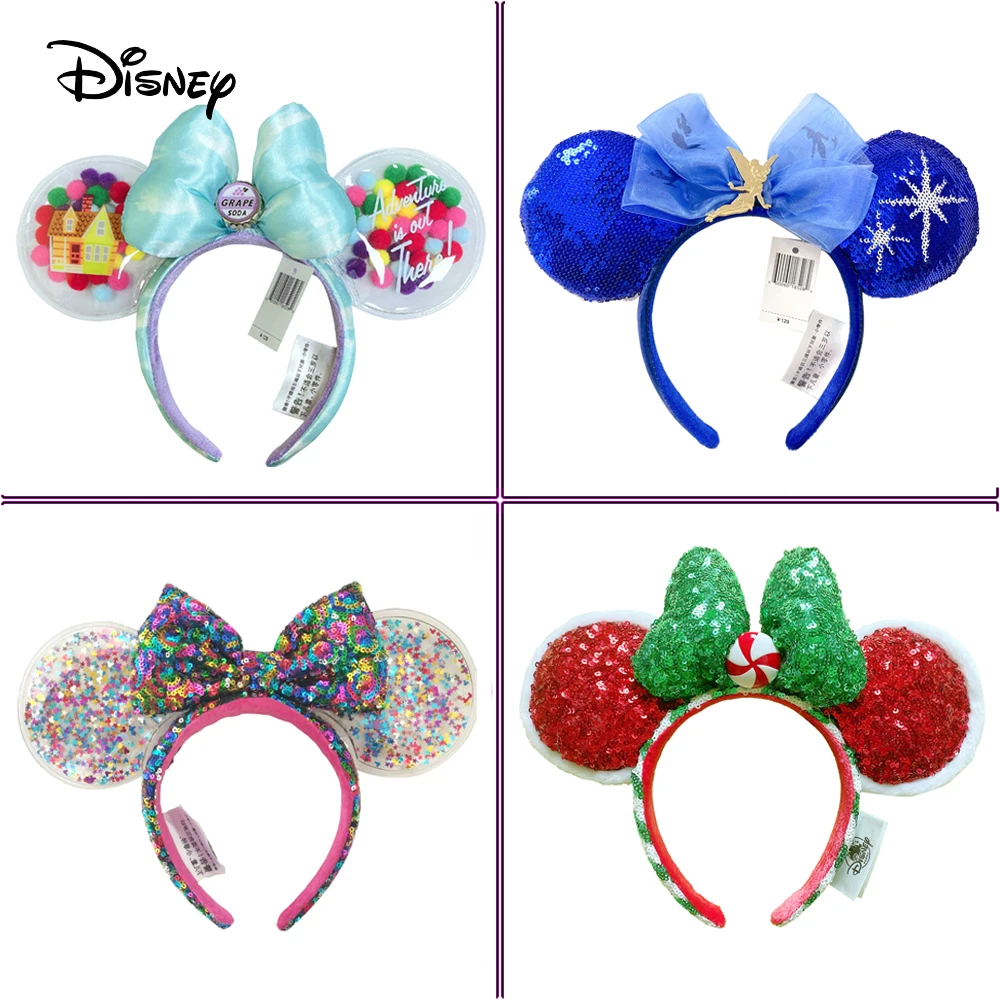 Disney Peter Pan Fascia Per Capelli Disney Big Bow Trasparente Peluche Orecchie Da Palla Fascia Per Capelli Cartoon Minnie Ears Decorazione Per Feste 