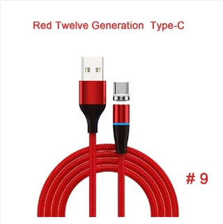 Магнитный кабель Micro USB кабель 3A Быстрая зарядка Магнитная линия Android зарядка линии синхронизации данных для huawei Xiaomi LG - Цвет: For  Type C Red